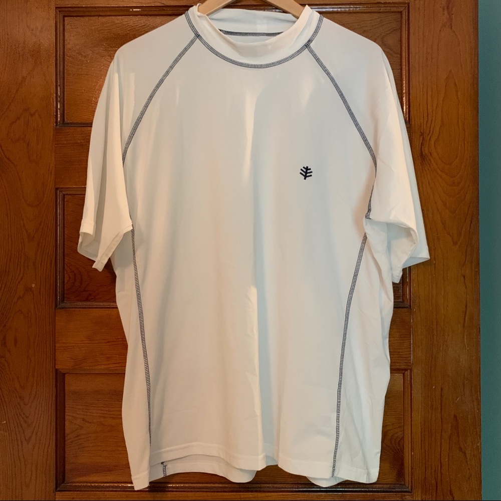 Coolibar short sleeve rash guard/swim shirt
